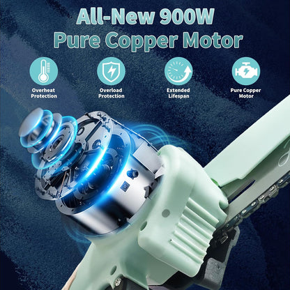 Mini Chainsaw with 2×24V Battery Powered Electric Chain Saw,chain saw are suitable for cutting wood and trimming branches,Mini Chainsaw Cordless With three chains