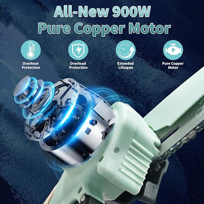 Mini Chainsaw with 2×24V Battery Powered Electric Chain Saw,chain saw are suitable for cutting wood and trimming branches,Mini Chainsaw Cordless With three chains