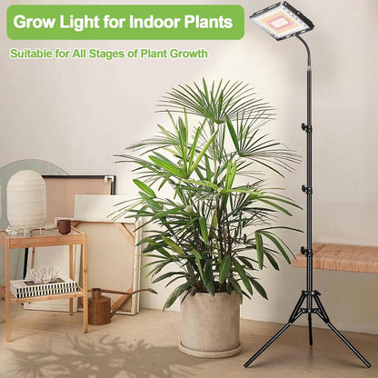 LBW Stand Grow Lights for Indoor Plants, Full Spectrum 96 LEDs Plant Grow Light, Upgraded Floor Grow Lamp with Adjustable Tripod Stand 21-68in, On/Off Switch,Ideal for Tall Large Houseplant Growing