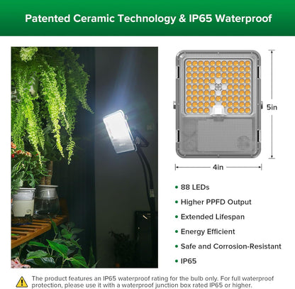 SANSI Grow Lights for Indoor Plants, Dimmable 45W Plant Lights for Indoor Growing, 88 LEDs Full Spectrum Plant Grow Light Adjustable Tripod Stand 33-58 Inches, Auto On/Off Timer with Remote Control