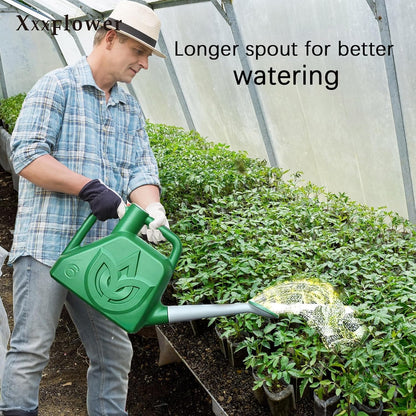 XXXFLOWER 1.5 Gallon Green Watering Can Outdoor Garden Flower Plant, Lightweight 6 L Water Cans with Detachable Nozzle Watering Pot for Office House Garden