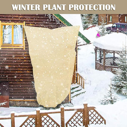 LangRay Plant Covers Freeze Protection, Winter Frost Cloths 2.8oz/yd² with Zipper and Drawstring, Garden Cover Protective Blankets for Outdoor Plants Fruit Palm Olive Trees (23in*31in 2pcs)