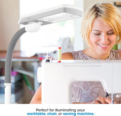 OttLite Standing Floor Lamp with Adjustable Neck, Pivoting Shade Multiuse Daylight Floor Lamp LED Light - 36w Fluorescent Natural Daylight - Modern Home Decor, for Living Room, Reading, Dorm & Office