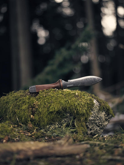 Barebones Hori Hori Ultimate - Garden Knife with Double-Edged Tempered Steel Blade, Walnut Handle, Ambidextrous Use, Japanese Knife Garden Tool for Weeding and Gardening (Tool Only)