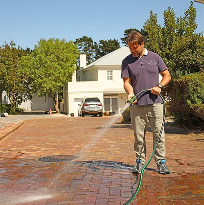 Hybrid Garden Hose 5/8 IN. x 75 FT, Heavy Duty, Lightweight, Flexible with Rotatable Grip Handle and Solid Brass Fittings