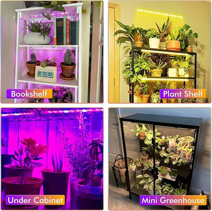 Plant Grow Lights Strip for Indoor Plants Full Spectrum,216 LEDs Plant Lights Bar for Indoor Growing with Timer, Indoor Plant Grow Lamp for House Plants with 3 Lighting Mode/10 Dimmable