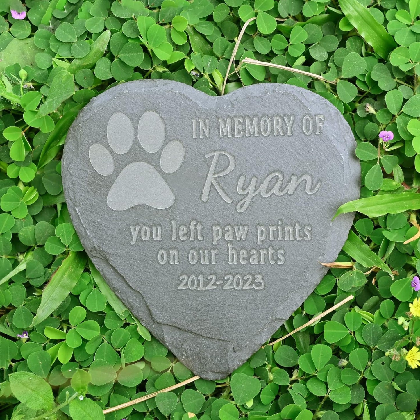 Pet Memorial Gifts, Personalized Pet Memorial Stone, Pet Remembrance Gift, in Memory of Dog Cat, Loss of Pet Sympathy Gift, Dog Memorial Gifts for Loss of Dog, Pet Loss Gift - 6*6 Inches Stone