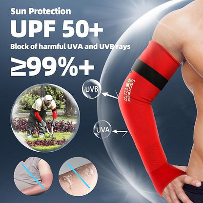 Schwer AIR-SKIN Arm Sleeves for Men & Women S906, ANSI A6 Cut Resistant Arm Protectors for High Risk Work, Non-PFAS, UPF50+ UV Protection Cooling Gardening Sleeves for Farming, Lightweight, Breathable