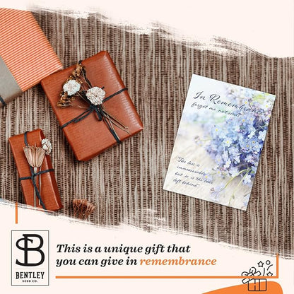 Bentley Seed Co. | in Remembrance Love Left Behind Non-GMO, Non-Coated Forget Me Not | Gardening Gifts | Flower Seeds for Planting | Growing Plants in Memory | Pack of 25