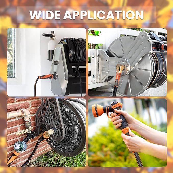 Giraffe Tools Garden Leader Hose 5/8 inch x 2.5ft, Short Water Hose Heavy Duty, Flexible, Lightweight Hybrid Hose with Bend Protection, Male to Female Fittings