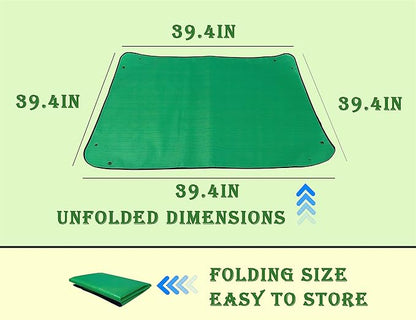 BIUWING Plant Repotting Mat,Waterproof Transplanting Mat,Foldable Indoor Succulent Potting Mat for Garden, Portable Gardening Mat for Indoor Plant Transplanting and Mess Control (39.4"*39.4" Green)