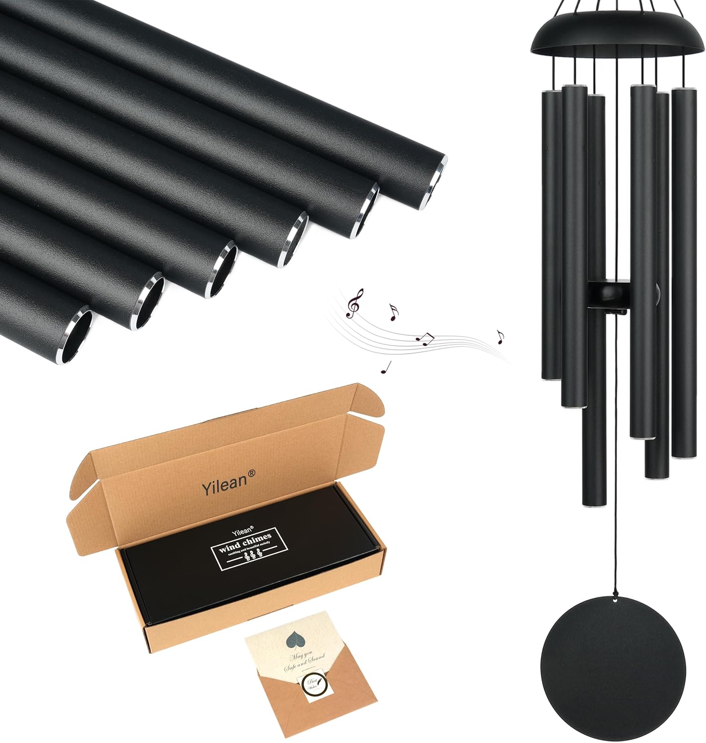 Memorial Wind Chimes for Outside Deep Tone 32" Windchimes Outdoors Decor Sympathy Wind Chimes for Loss of Loved One with Wind Catcher for Garden Patio Balcony and Home Best Gift