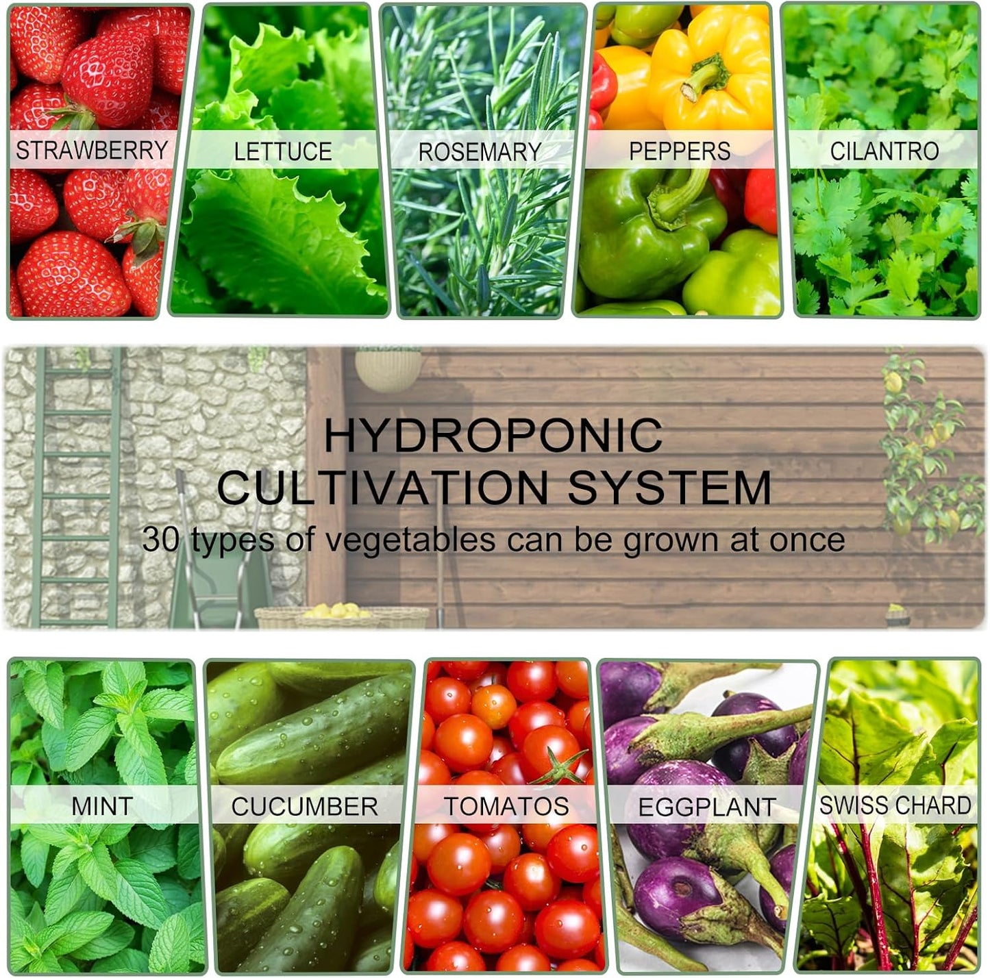 Hydroponics Tower Indoor Growing System Vertical Garden Planter Indoor Smart Garden Kit with Pump and Movable Water Tank Vegetable Plant Gift for Gardening Lover (White)