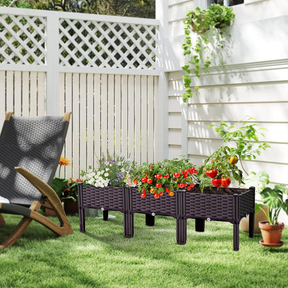 Raised Garden Bed with Legs, Large Planter Box Raised Garden Beds Outdoor, Rectangular Elevated Planter Box for Gardening Vegetables, Flowers, Fruits and Plants, 47.2"(L) x 15.7"(W) x 14.5"(H)