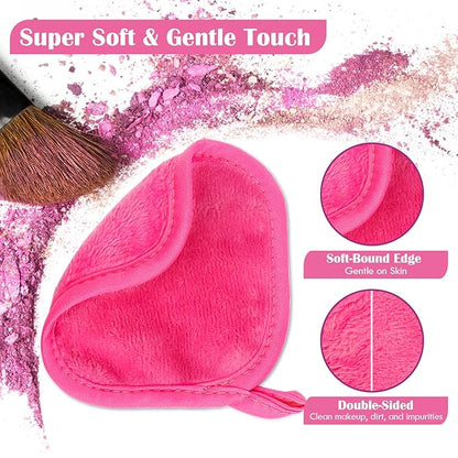Orighty Makeup Remover Cloths 12 Pack, Makeup Removal Face Cleansing Cloth, Reusable Make Up Remover Pads Remove Instantly Dirt with Just Water, 5 x 5 in