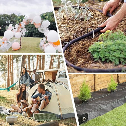 Landscape Staples 6inch 100pack,11Gauge Galvanized Lawn Staples, Sturdy Garden Stakes for Effortlessly Securing Weed Barrier Fabric,Ground Stabilization, and Tackling Outdoor Yard Work