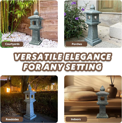 Solar-Powered Pagoda Lamp