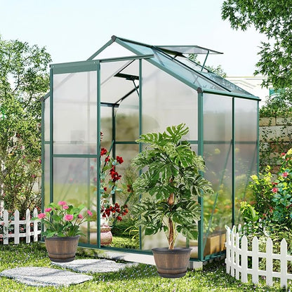 16-inch-Plant-Pots-Indoor-Outdoor, 4 Pack Large Whiskey Barrel Planters with Drainage Holes & Saucer, Plastic Flower Pots Imitation Wine Barrel Design, Decorative Garden Pots for Plants