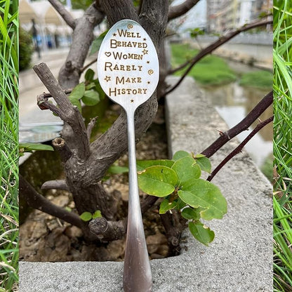 Garden Plant Marker Friendship Gift for Women Gardeners, Plant Stake Label Sign Tag Gardening Gifts for Woman Plant Lovers, Metal Garden Decoration (Make History)