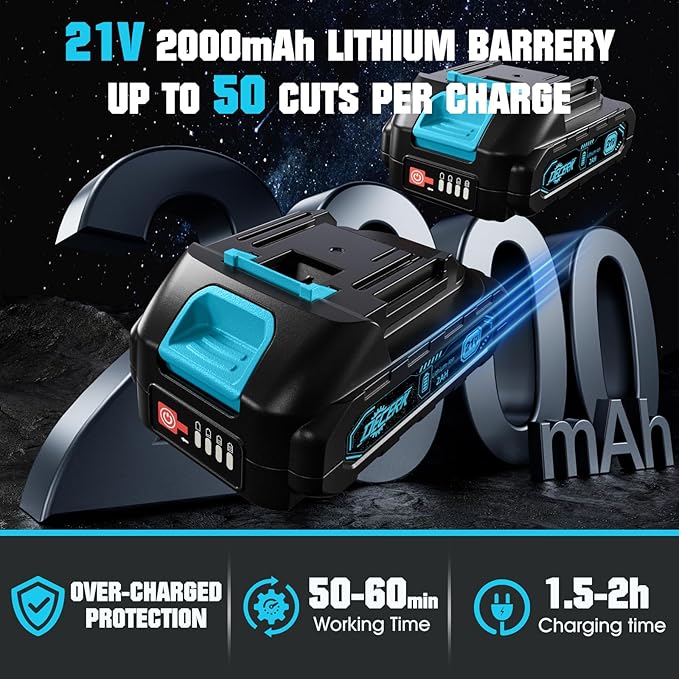 Mini Chainsaw Cordless - DECERK Brushless 6 Inch Electric Chain Saw, Portable Left Handheld Chainsaw Battery Powered for Tree, Branch, Wood, Best Gift Saw Tools for Household & Garden, Men Dad Husband