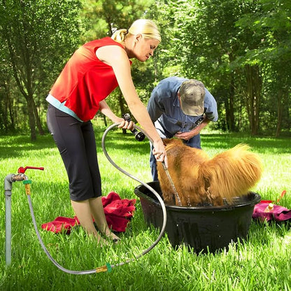 Short Garden Hose with Female to Female Connector, 3ft Metal Leakproof Hose for Hose Reel (3ft)