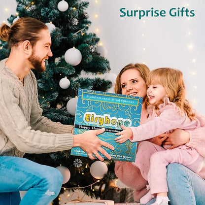 Dragonfly Animated Wind Spinner - 12″ Kinetic 3D Hanging Sculpture, Creates Dragonfly Animation Effect | Patio Lawn Garden Decor, Creative Gifts for Mother/Father/Women/Men