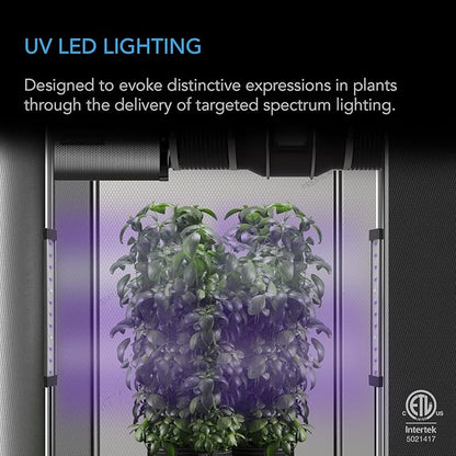 AC Infinity IONBEAM U2, Targeted Spectrum UV LED Grow Light Bars 11”, 2-Bar Lighting Kit with 365nm and 395nm Diodes, Digital Dimming Schedule Controller, for Indoor Plants, Grow Tents, Greenhouses