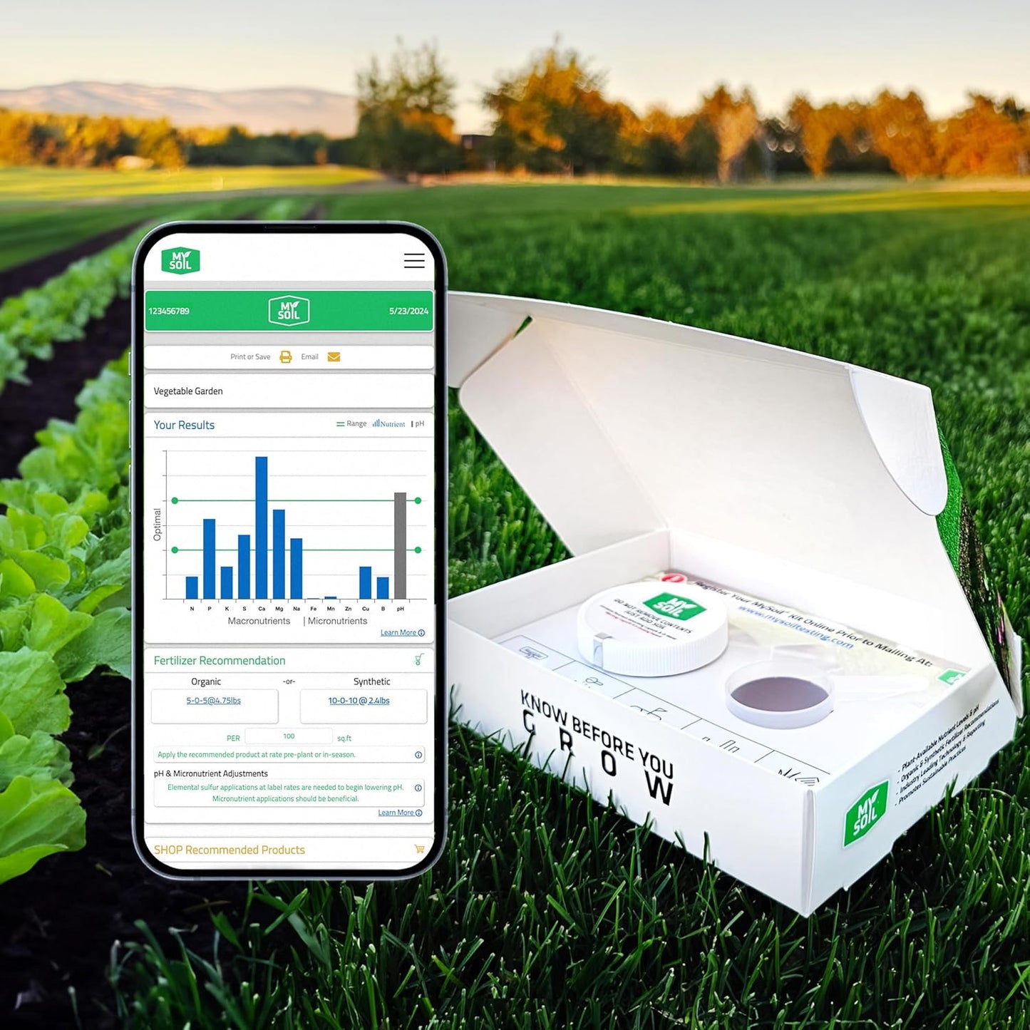 MySoil Soil Test Kit 4 Pack, Unlock Your Lawn & Garden Potential, Complete & Accurate Nutrient and pH Analysis with Recommendations Tailored to Your Soil and Plant Needs