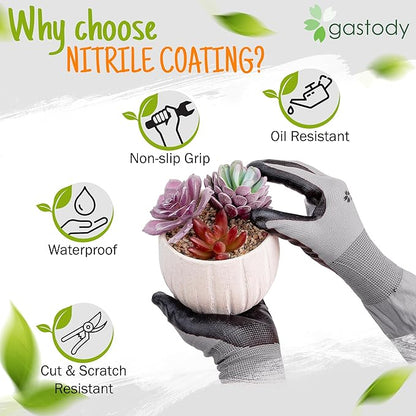 Gastody™ Long Sleeve Gardening Gloves Women and Men - Long Cuff Garden Gloves, Multipurpose Heavy Duty Outdoor and Indoor