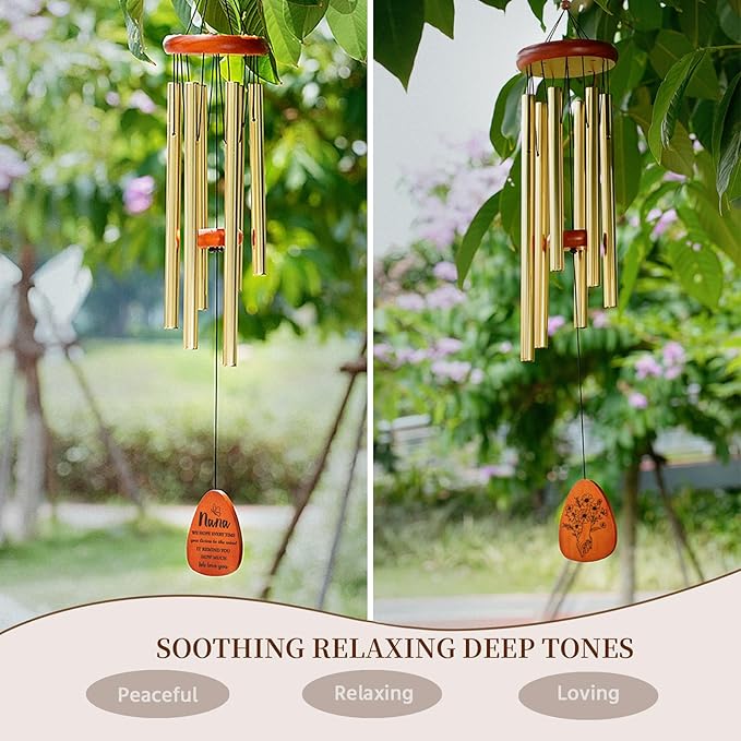 Nana Gifts, 32" Wind Chimes Gifts for Nana, Nana Grandma, Meaningful Gift for Mothers Day Birthday Thanksgiving Christmas