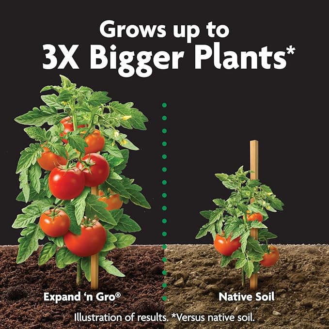 Miracle-Gro Expand 'n GRO Concentrated Planting Mix, Just Add Water for up to 3X Expansion, for Container and In-Ground Use, .33 cu. ft. Expands up to 1 cu. ft., 2-Pack