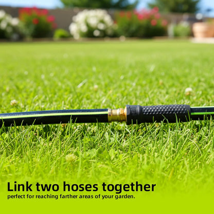 Worth Leader Short Garden Hose 5/8 in. x 4 ft. -No Kink, Flexible, Leakproof, Both Female Fittings -Heavy Duty Durable PVC Lightweight Water Pipe with Brass Aluminum Ends for Household & Yard Use