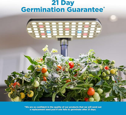 AeroGarden Harvest Lite, Indoor Garden Hydroponic System with LED Grow Light, Holds up to 6 AeroGarden Pods, Black