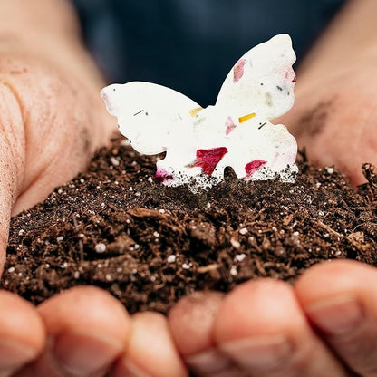 Butterfly Seed Paper – 50pcs Large Pink Plantable Wildflower, Writable & Plantable Gift for Moms, Plant Lover, & Teachers, Ideal for Weddings, Baby Shower, Memorial, & Celebrations
