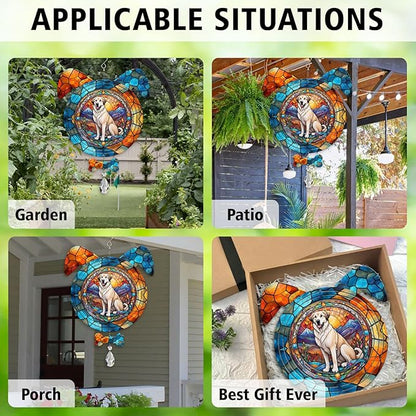 Anatolian Shepherd Dog Ears Wind Spinner, Anatolian Shepherd Wind Spinner Hanging for Yard and Garden