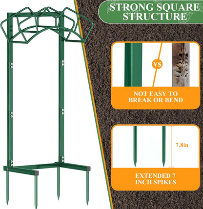 Super Stable Garden Hose Holder, Detachable Water Hose Holders Hose Storage Hold 160-Feet Hose, Water Hose Holder for Outside, Yard, Lawn, Farm (Green)