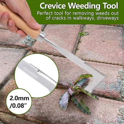 Hand Weeder Tool Garden Weeding Tool, Uprooting Weeding Tool Gardening Weeder Tool, Stainless Steel Gardening Tools for Yard and Garden, 3 Pcs