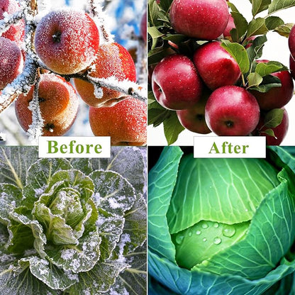 Plant Covers Freeze Protection 10 x 33Ft with 20 Stainless Steel Clips- Frost Cloths Plant Blankets Floating Row Cover for Outdoor Plants Winter Raised Bed Greenhouse Frost Sun Protection