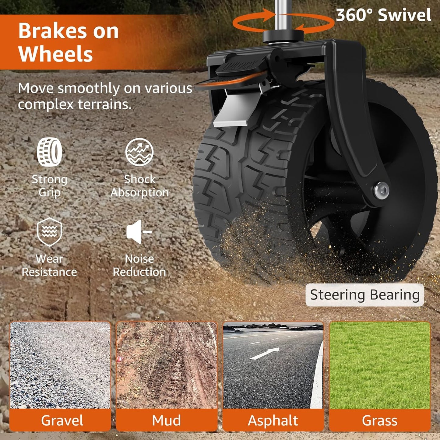 Large Collapsible Wagon Cart with Wheels - Foldable Wagons300L Heavy Duty-550lbs, Beach Wagon with Big Wheels for Sand Folding Utility Wagons Carts for Sports Shopping Camping