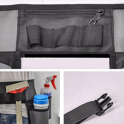 Cleaning Tool Belt, Adjustable Cleaning Bottle Holster Belt, Window Cleaning Belt, Tool Storage Belt With 4 Pockets for Housekeeping Cleaning Caddy, Waist Tools Bag Belt House Cleaning Supplies