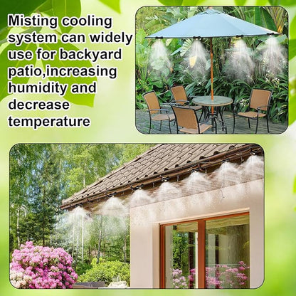 30 Pcs 1/4" Drip Irrigation Tee Connectors for Tube Quick Connect Parts Fittings for 1/4 Inch(6.35mm) Irrigation Tubing or Sprinkler(Black,Misting Nozzle)