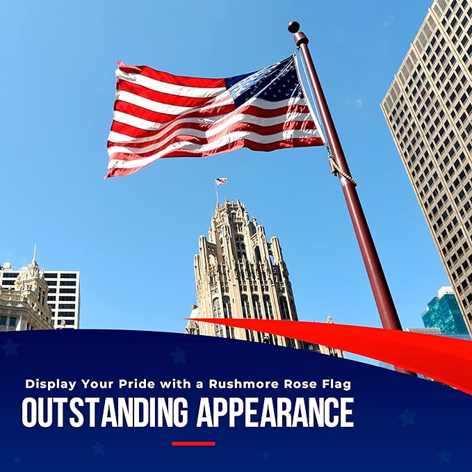 American Flag | American Flags for Outside 8X12 |100% Made in USA Flag - Premium US Flag 8X12 Heavy Duty Outdoor with Embroidered Stars and Sewn Stripes.