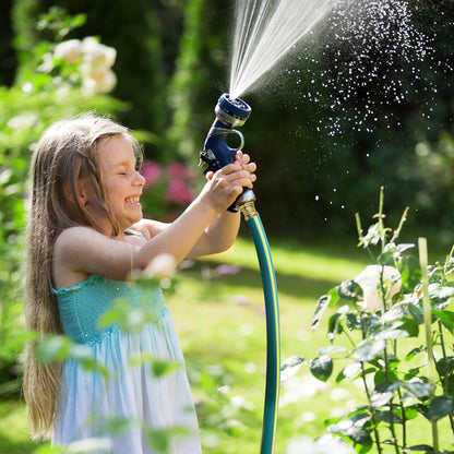 Solution4Patio Short Leader Green Garden Hose 5/8 in. x 12 ft. -Kink Free, Leakproof, Male/Female Fittings -Heavy Duty Durable Flexible Lightweight Water Pipe -Brass Aluminum Ends for Household & Yard