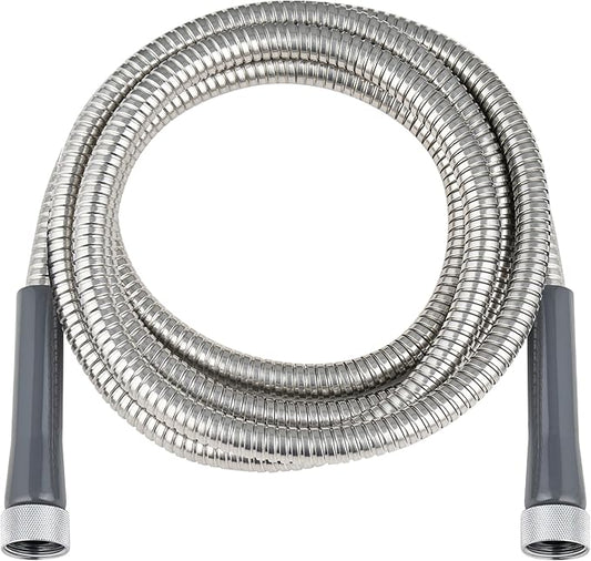 SKYWARD 304 Stainless Steel short Garden Hose 10 ft with Female to Female Metal Connector,Easy to Use & Store, Anti-Leakage Hose, High Water Flow (10ft)