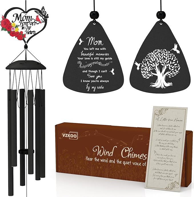 Memorial Gifts for Loss of Mom, 36" Sympathy Wind Chimes for Loss of Mother, WindChimes in Memory of a Loved One, Remembrance/Condolence/Bereavement Gifts in Memory of Mom