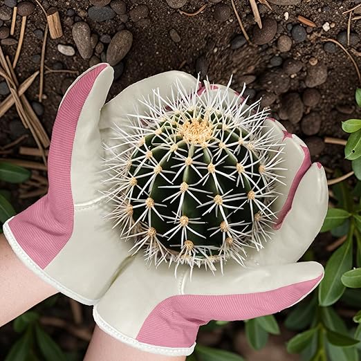 Gardening Gloves, Garden Gloves for Women and Men, Thorn Proof Working Gloves, Durable Leather Work Garden Gloves for Yard & Outdoor Work, Purple, XL