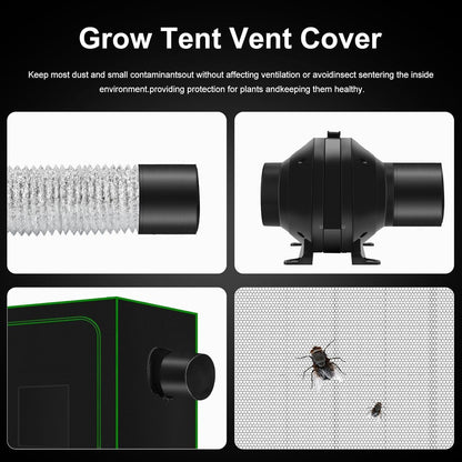 MELONFARM Air Filtration Kit 6", Built-in 14cm Fan Low Nois Carbon Filter with 12-Speed Controller, 8' Ducting, Cooling & Ventilation System for Grow Tents, Indoor Gardening, Hydroponics 6“x13.4
