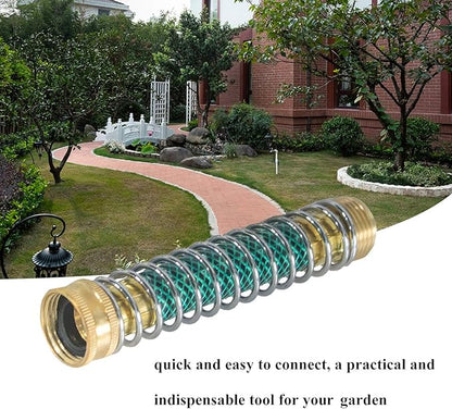 Hourleey Garden Hose Protector, Hose Extension Adapter with Coil Spring, 2 Pack