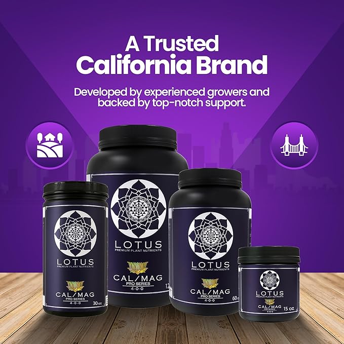 Lotus Nutrients Cal-Mag Pro Series - All Natural Premium Powdered Plant Nutrients with Calcium and Magnesium for Hydroponic Coco Coir and Soil | Improve Plant Health Indoor and Outdoor Gardens (15oz)