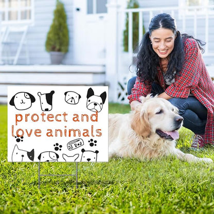 Custom Yard Sign with Stakes, Personalized Decorative Signs for Outside, Customized Full Color Lawn Sign, Double Sided Print Signs Outdoor, 1 Pack 18”x24”